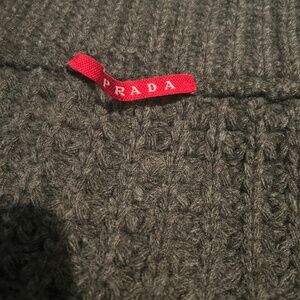 prada sweater grey